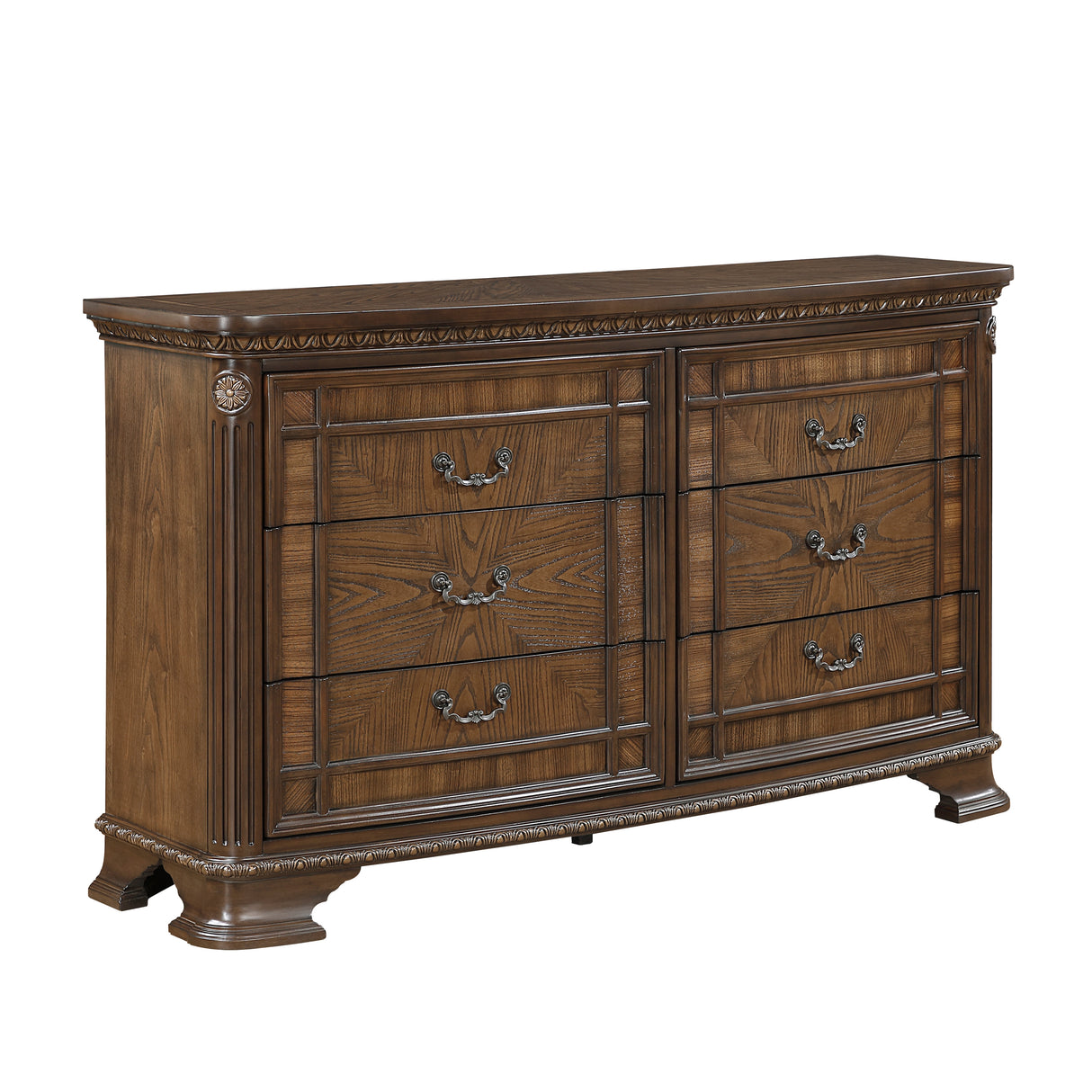 Everleigh Brown 4pc Set (QB+NS+DR+MR) from Homelegance - Luna Furniture