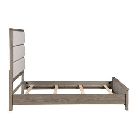 Dalston Light Gray/Beige Queen Bed from Homelegance - Luna Furniture