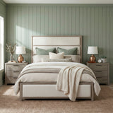 Dalston Light Gray/Beige Queen Bed from Homelegance - Luna Furniture