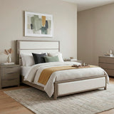 Dalston Light Gray/Beige Queen Bed from Homelegance - Luna Furniture