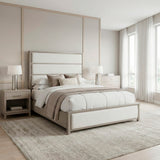 Dalston Light Gray/Beige Queen Bed from Homelegance - Luna Furniture