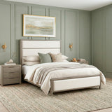 Dalston Light Gray/Beige Queen Bed from Homelegance - Luna Furniture