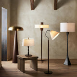 Fernando Table Lamp in Forged Black Aluminum from Four Hands - Luna Furniture