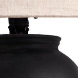 Russo Table Lamp in Aged Black Terracotta from Four Hands - Luna Furniture