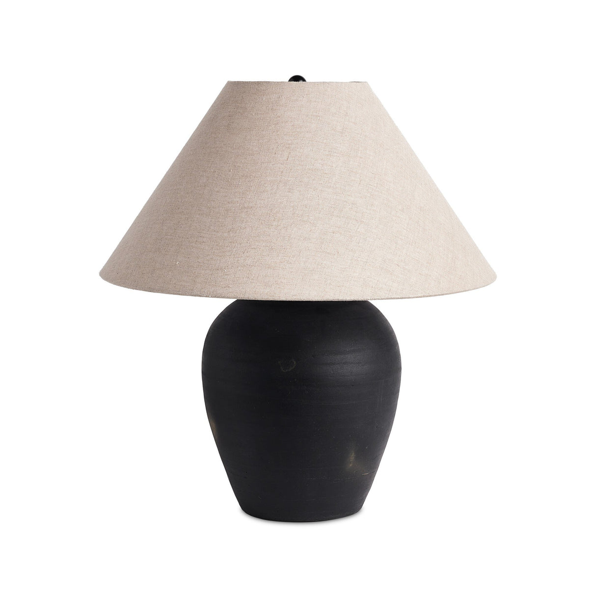 Russo Table Lamp in Aged Black Terracotta from Four Hands - Luna Furniture