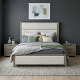 Dalston Light Gray/Beige Eastern King Bed from Homelegance - Luna Furniture