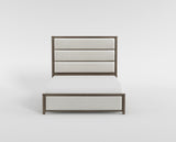 Dalston Light Gray/Beige Eastern King Bed from Homelegance - Luna Furniture