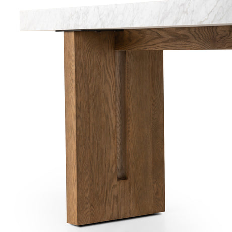 Olympia Console Table in White Carrara Marble from Four Hands - Luna Furniture