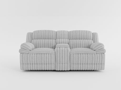 Goodland Blue Double Reclining Loveseat with Center Console from Homelegance - Luna Furniture