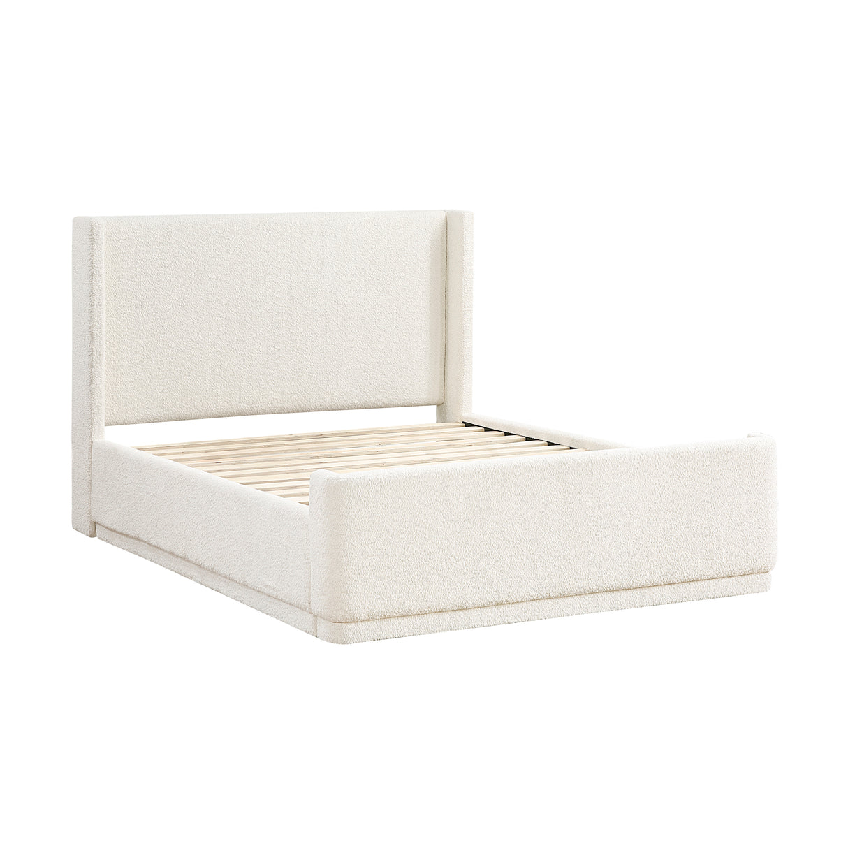 Carmel Beige Queen Upholstered Platform Bed from Homelegance - Luna Furniture