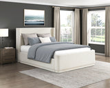 Carmel Beige Full Upholstered Platform Bed from Homelegance - Luna Furniture