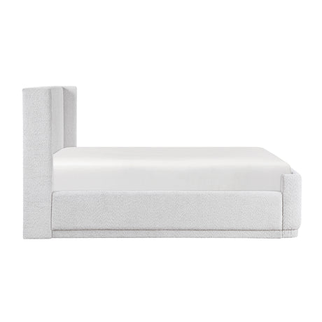 Carmel Light Gray Queen Platform Bed from Homelegance - Luna Furniture