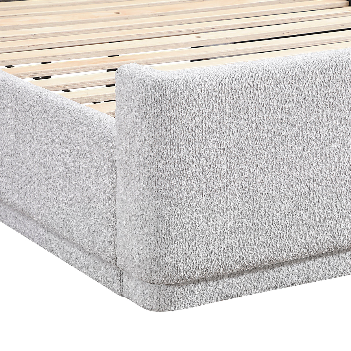 Carmel Light Gray Queen Platform Bed from Homelegance - Luna Furniture