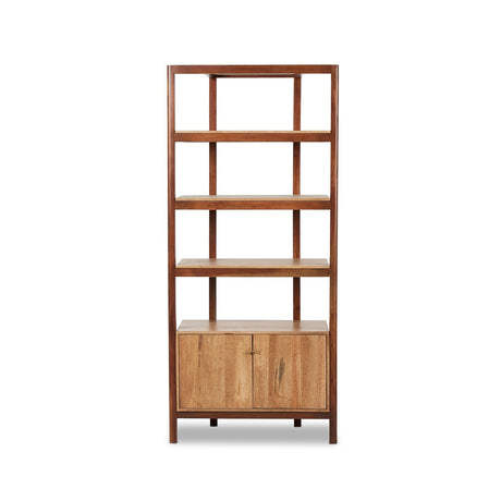 Reza Bookcase in Toasted Acacia from Four Hands - Luna Furniture