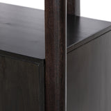 Reza Bookcase in Worn Black Acacia from Four Hands - Luna Furniture