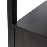 Reza Bookcase in Worn Black Acacia from Four Hands - Luna Furniture