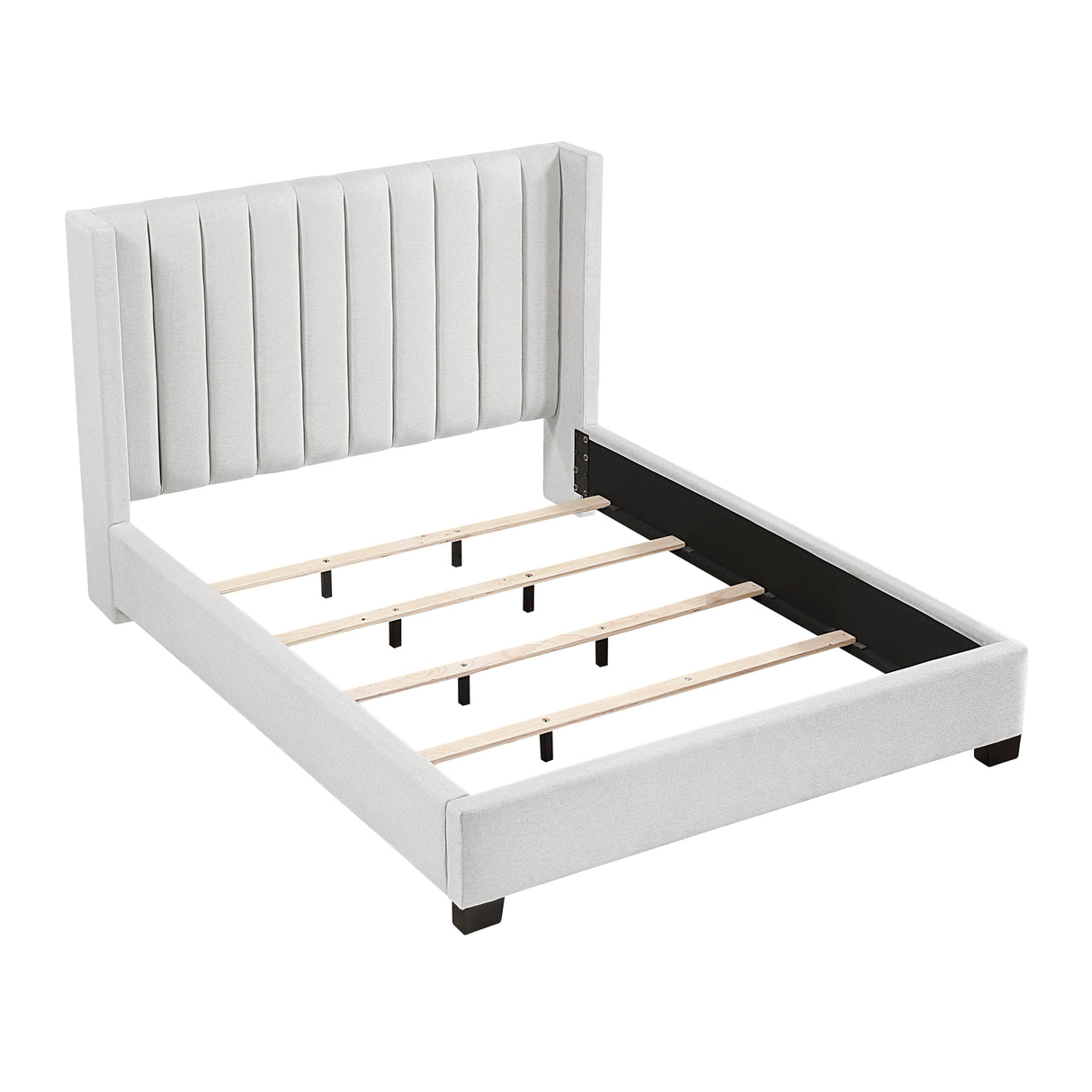 Emerson Beige Upholstered Queen Bed from Homelegance - Luna Furniture