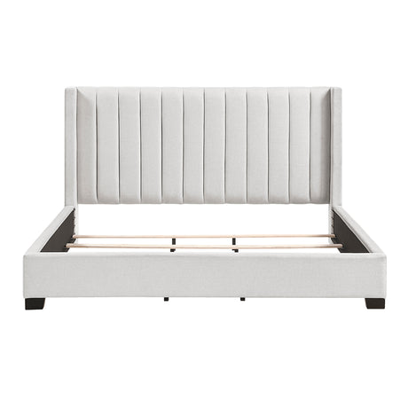 Emerson Beige Upholstered King Bed from Homelegance - Luna Furniture