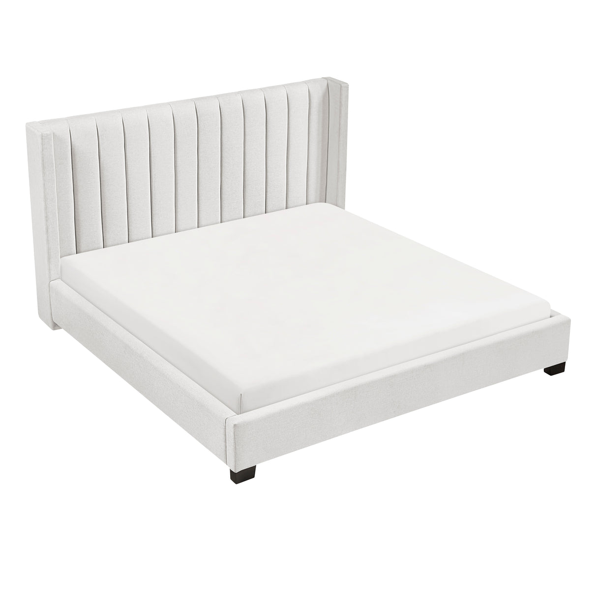 Emerson Beige Upholstered King Bed from Homelegance - Luna Furniture