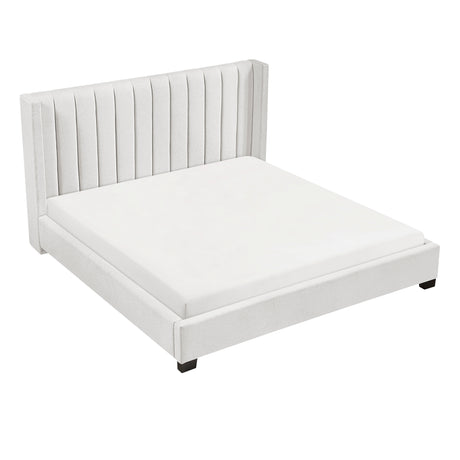 Emerson Beige Upholstered King Bed from Homelegance - Luna Furniture