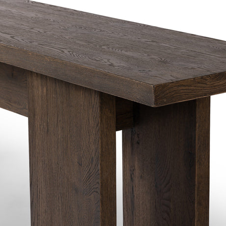 Yarra Console Table in Grey Oak Veneer from Four Hands - Luna Furniture