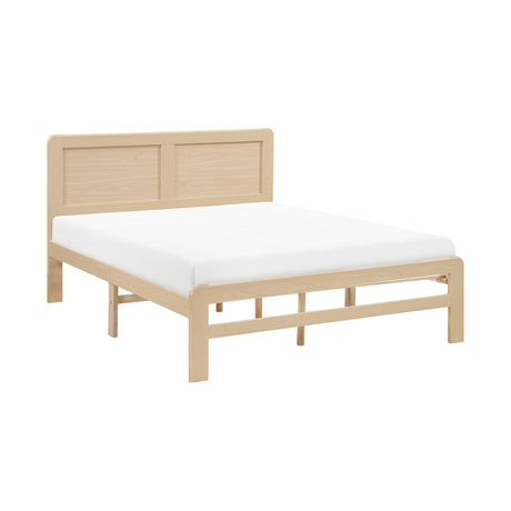 Carter Natural Queen Platform Bed from Homelegance - Luna Furniture