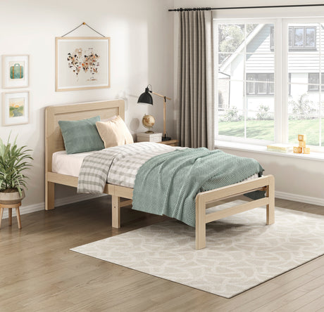 Carter Natural Full Platform Bed from Homelegance - Luna Furniture