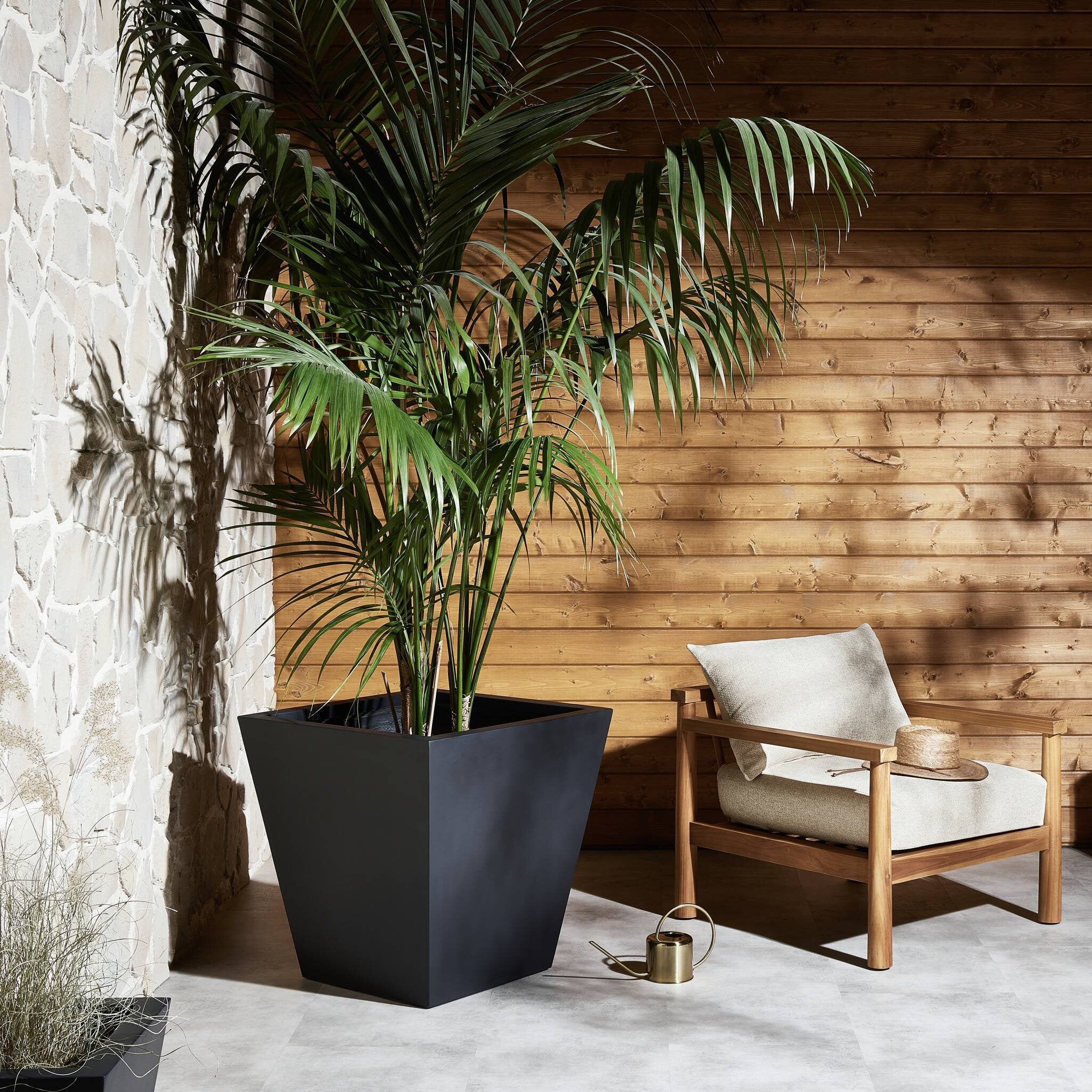 Koto Planter in Black Concrete – Luna Furniture