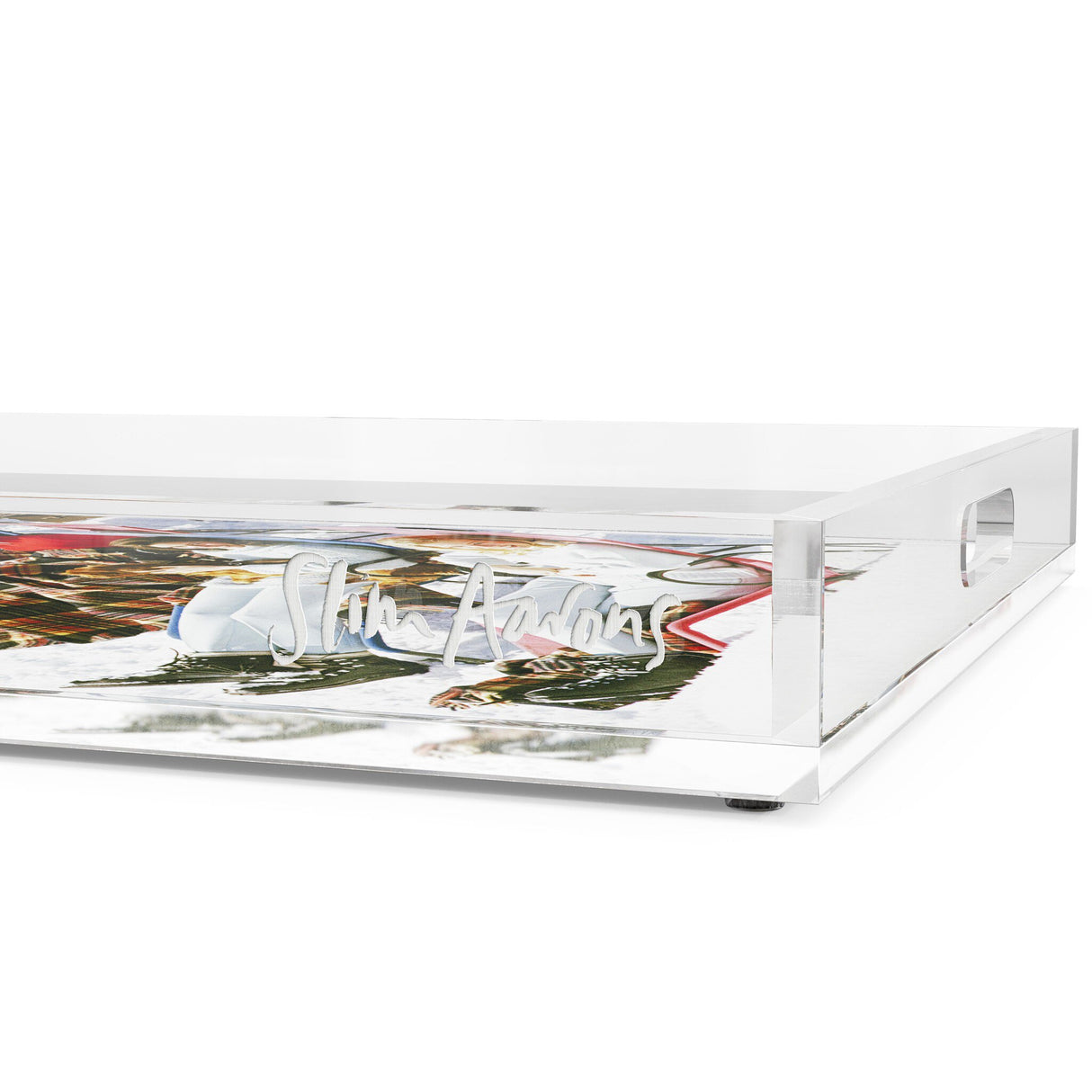 Apres Ski Tray by Slim Aarons in 1/4" Clear Cast Acrylic from Four Hands - Luna Furniture