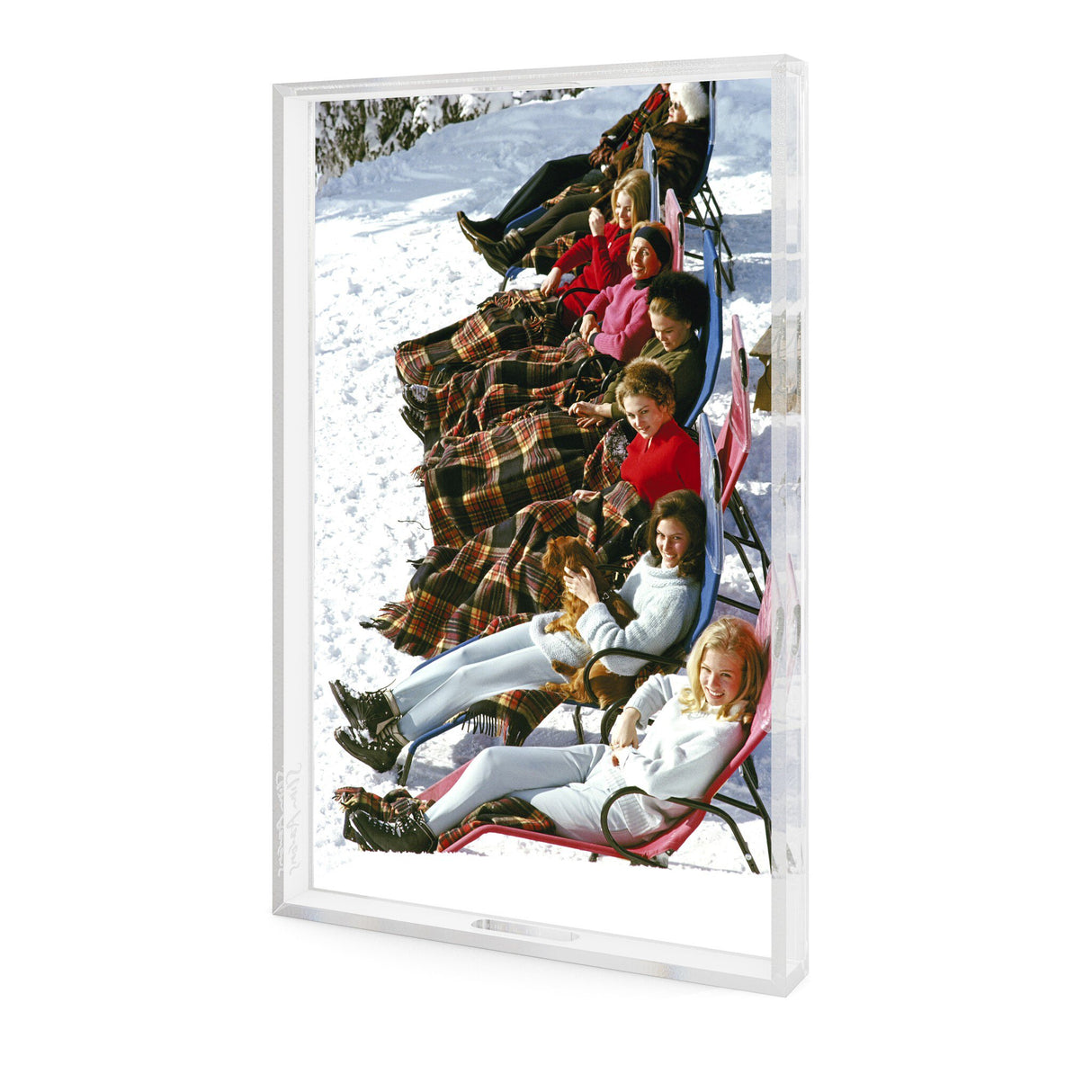 Apres Ski Tray by Slim Aarons in 1/4" Clear Cast Acrylic from Four Hands - Luna Furniture