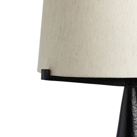 Ziggy Table Lamp in Hammered Black Aluminum from Four Hands - Luna Furniture