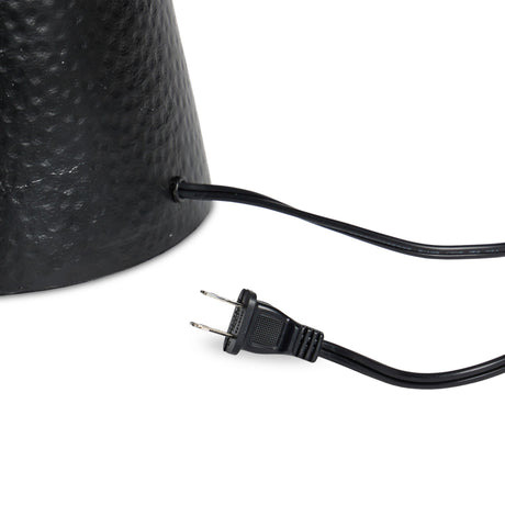 Ziggy Table Lamp in Hammered Black Aluminum from Four Hands - Luna Furniture