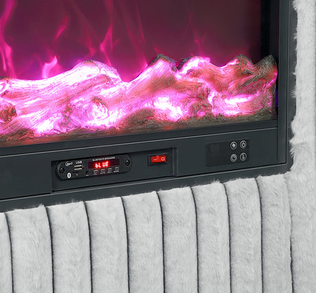 Fitzroy Gray Upholstered King Bed from Homelegance - Luna Furniture