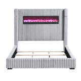 Fitzroy Gray Upholstered King Bed from Homelegance - Luna Furniture