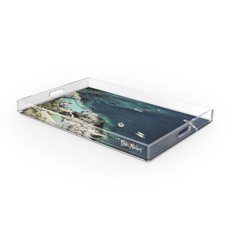 Hotel Taormina Tray by Slim Aarons in 1/4" Clear Cast Acrylic from Four Hands - Luna Furniture