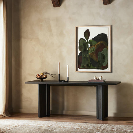 Huxley Console Table in Smoked Black Veneer from Four Hands - Luna Furniture