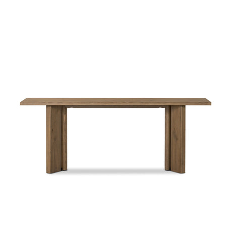 Huxley Console Table in Rubbed Light Oak Veneer from Four Hands - Luna Furniture