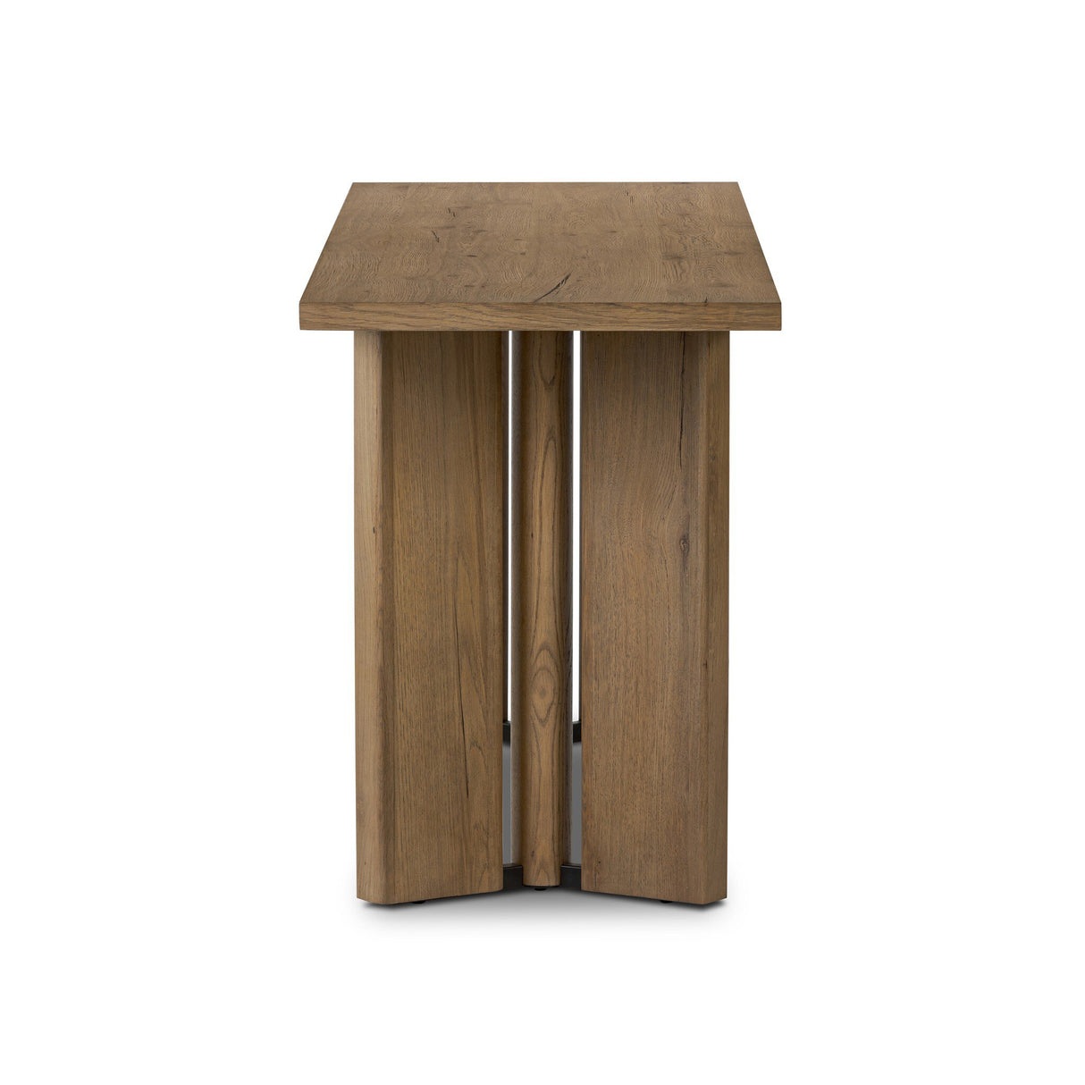 Huxley Console Table in Rubbed Light Oak Veneer from Four Hands - Luna Furniture