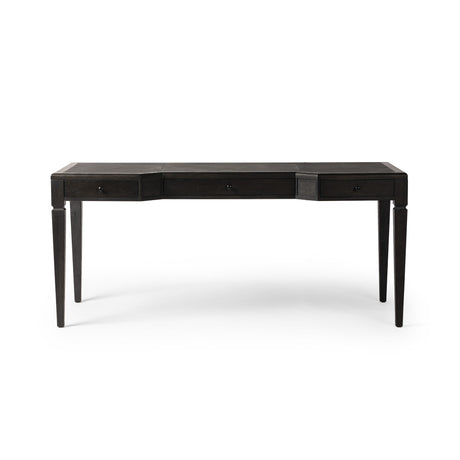 Claude Desk in Distressed Black Oak Veneer from Four Hands - Luna Furniture