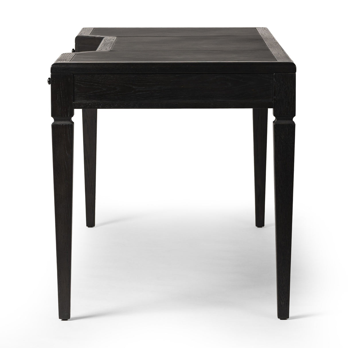 Claude Desk in Distressed Black Oak Veneer from Four Hands - Luna Furniture