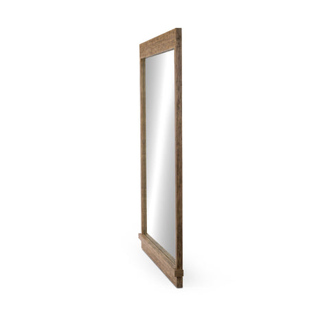 Ledge Floor Mirror in Distressed Light Pine from Four Hands - Luna Furniture