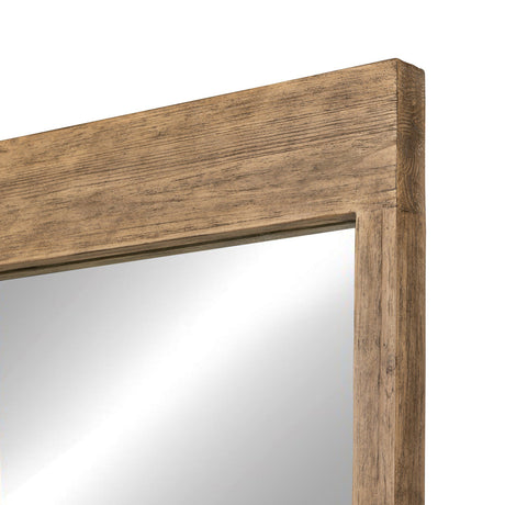 Ledge Floor Mirror in Distressed Light Pine from Four Hands - Luna Furniture