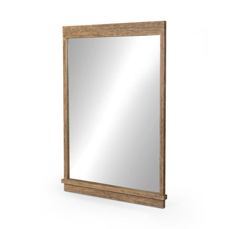 Ledge Floor Mirror in Distressed Light Pine from Four Hands - Luna Furniture