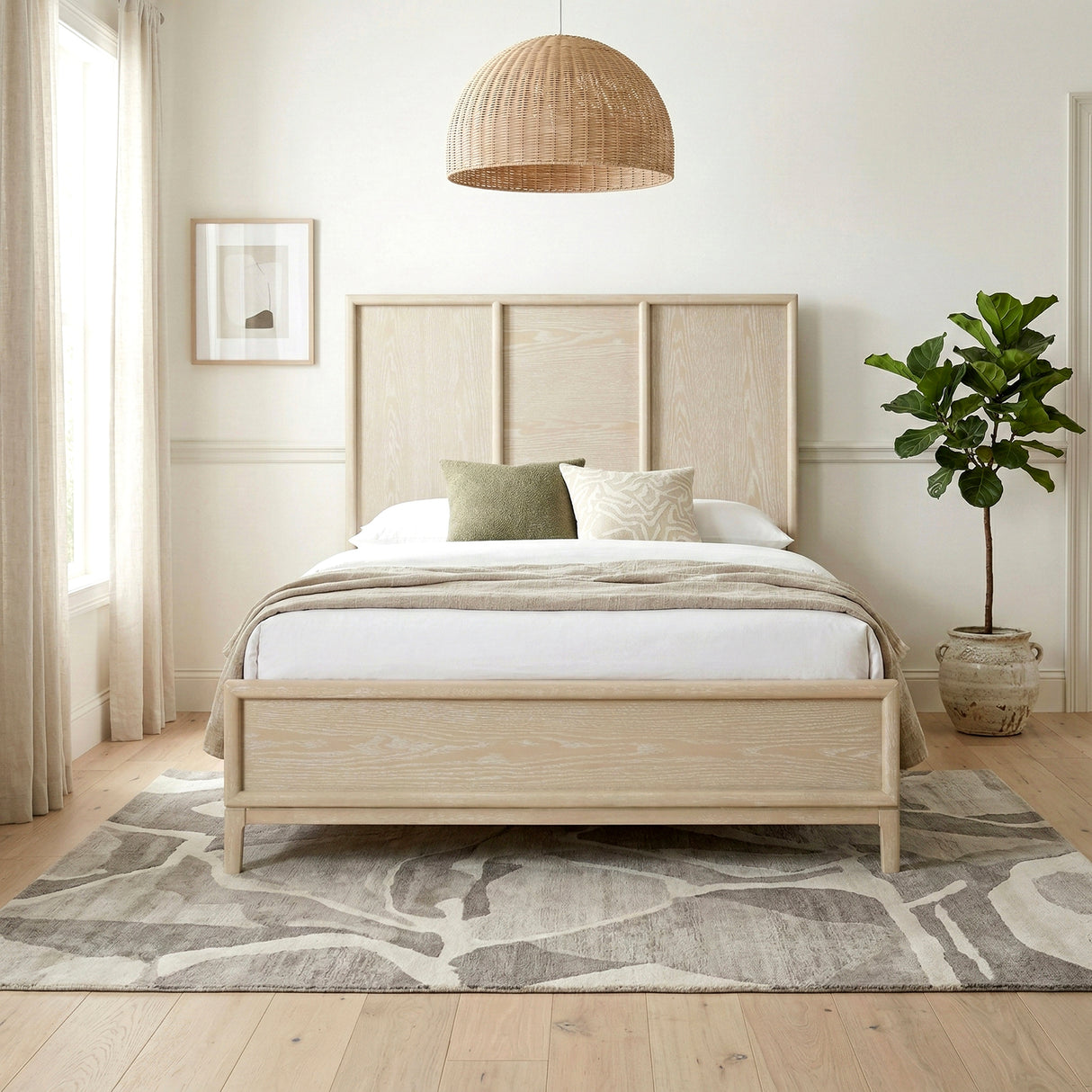 Oakmont Light Brown Queen Bed from Homelegance - Luna Furniture