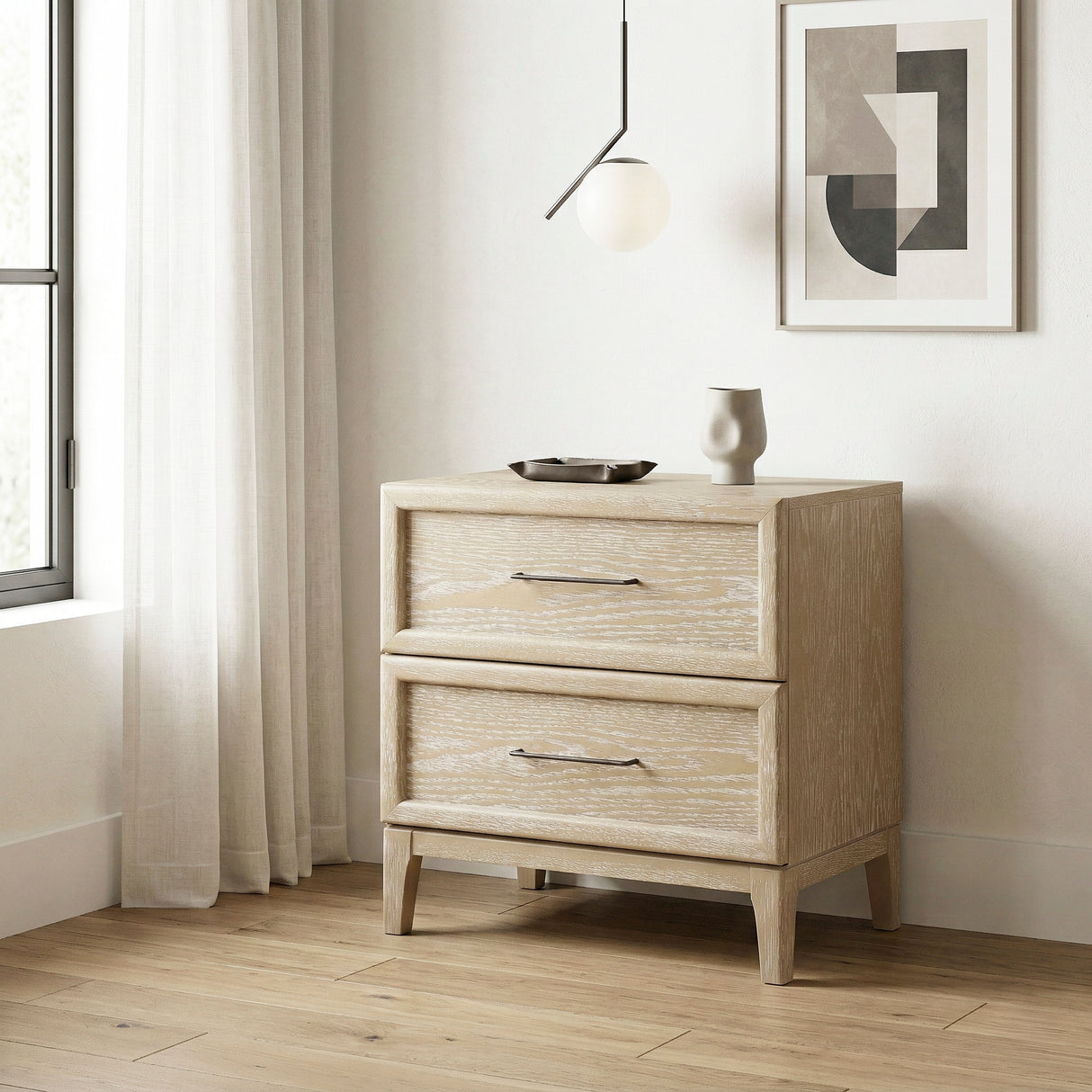 Oakmont Light Brown Night Stand from Homelegance - Luna Furniture
