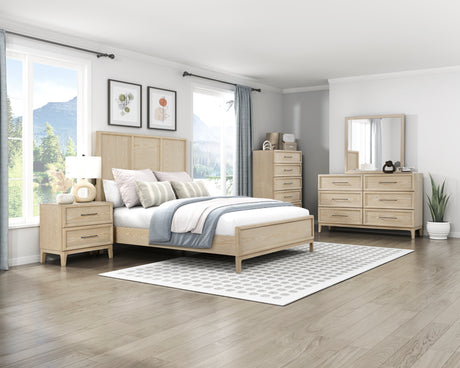 Oakmont Light Brown Panel Bedroom Set from Homelegance - Luna Furniture