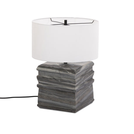 Cedric Table Lamp in Slate Grey Marble from Four Hands - Luna Furniture