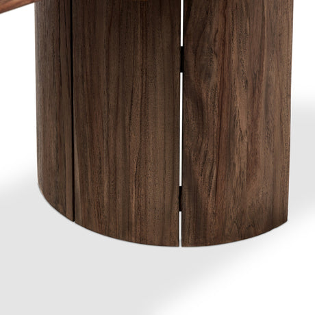 Paden Outdoor Dining Table-94" in Stained Toasted Brown-FSC from Four Hands - Luna Furniture