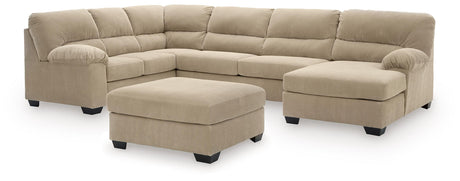SimpleJoy Sand 3-Piece Sectional with Chaise and Ottoman from Ashley - Luna Furniture