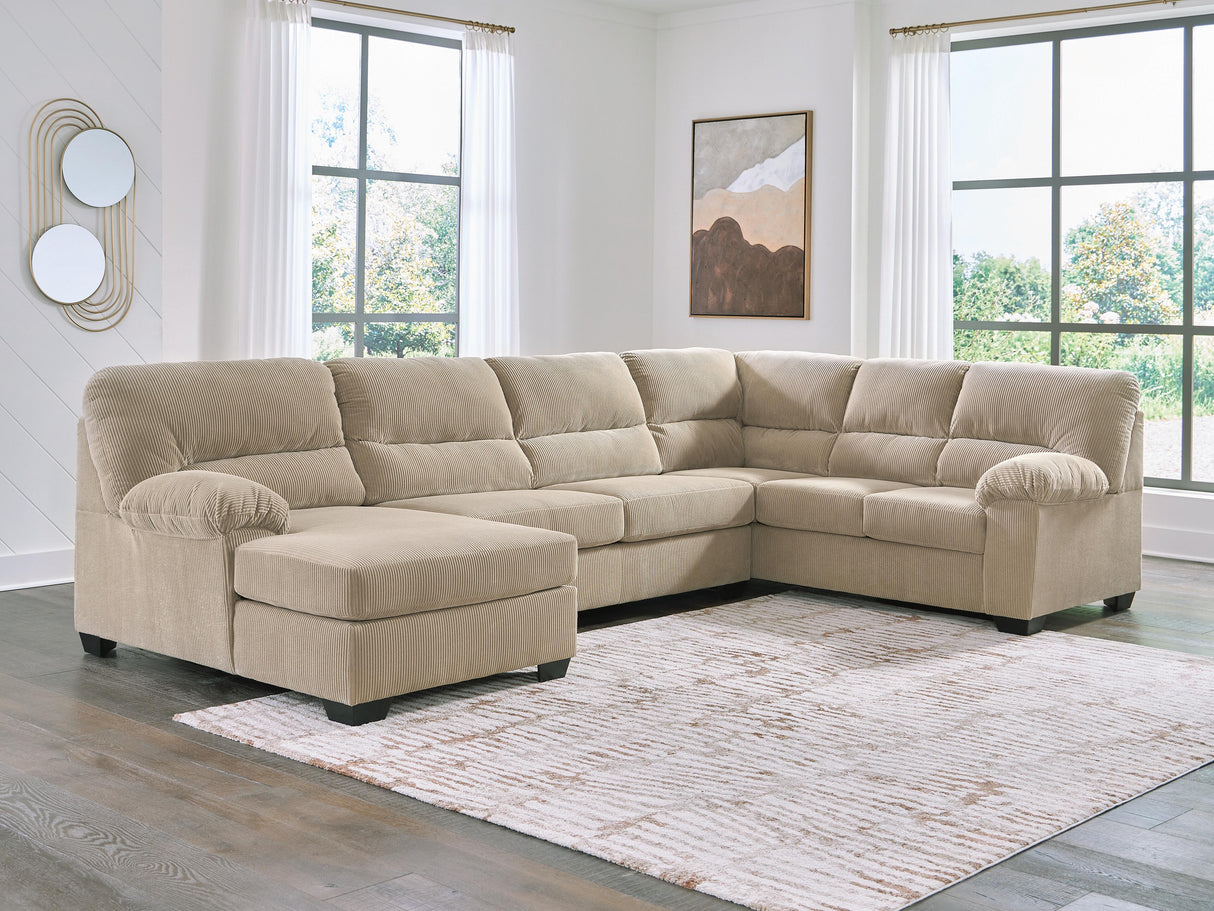 SimpleJoy Sand 3-Piece LAF Chaise Sectional from Ashley Furniture - Luna Furniture